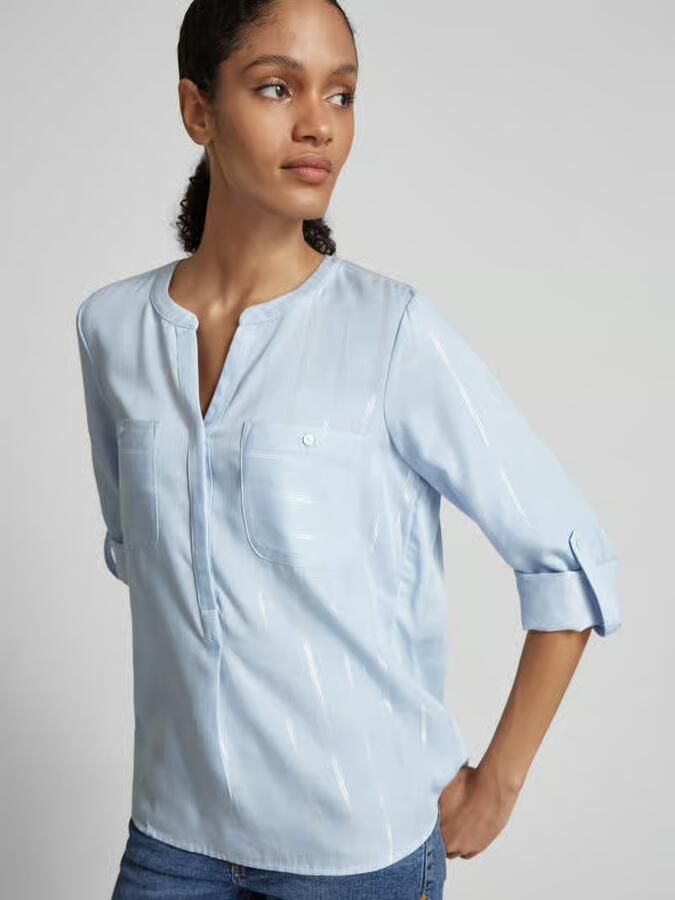 Tom Tailor Regular fit blouse van lyocellmix met opgestikte borstzakken