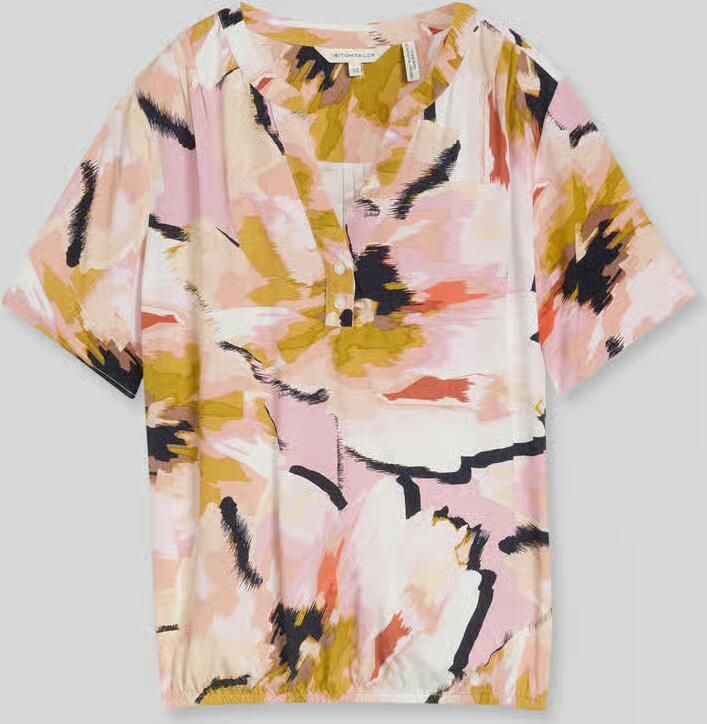 Tom Tailor regular fit blouse van pure viscose - Foto 2