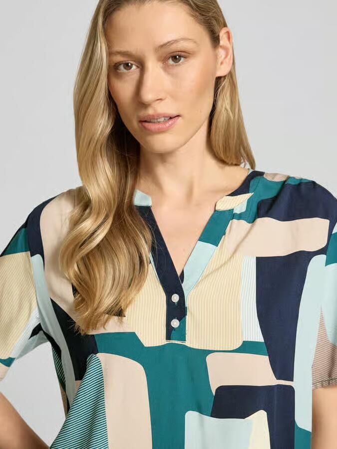 Tom Tailor Regular fit blouseshirt van pure viscose