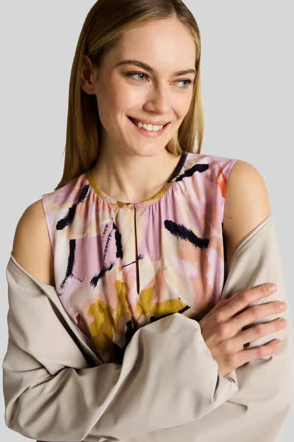Tom Tailor regular fit blousetop van viscosemix