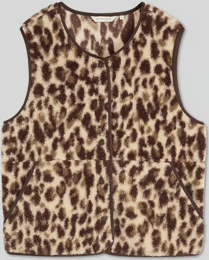 Tom Tailor regular fit bodywarmer in teddy-look