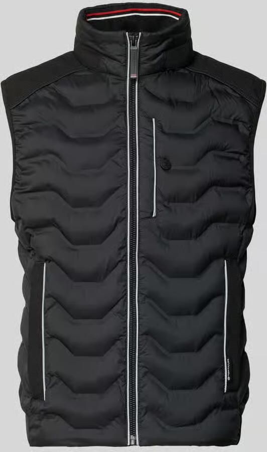 Tom Tailor Regular fit bodywarmer met capuchon in de kraag