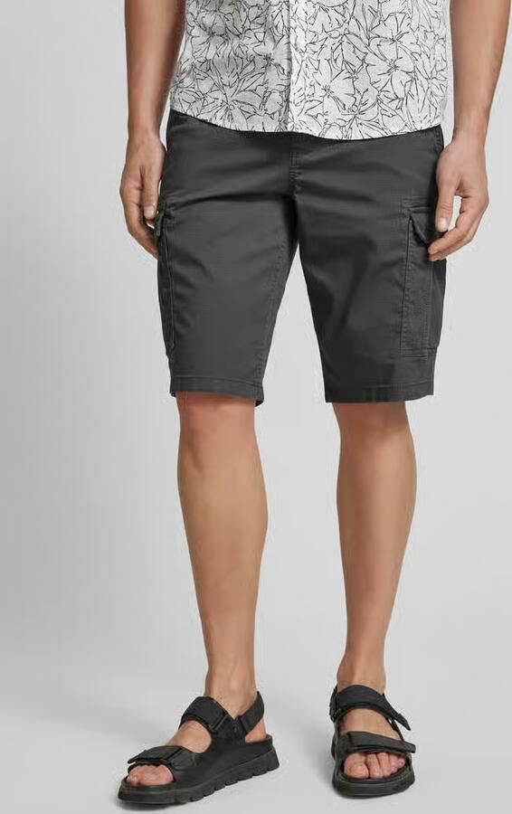 Tom Tailor Regular fit cargoshorts van mix van katoen en elastaan - Foto 2