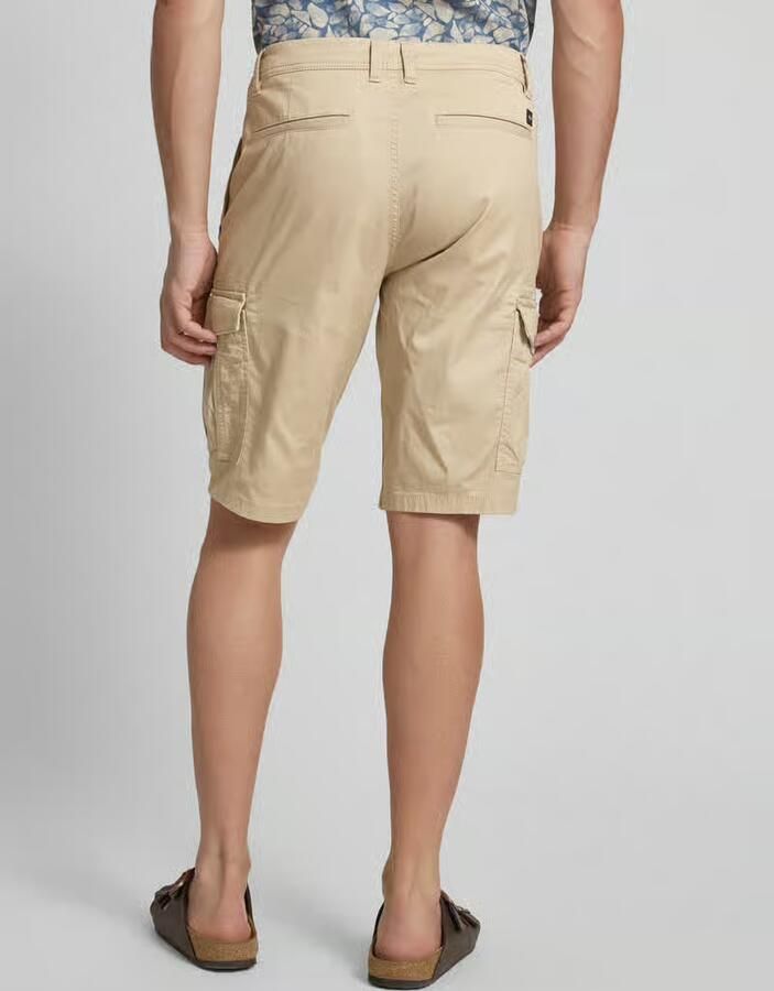Tom Tailor Regular fit cargoshorts van mix van katoen en elastaan