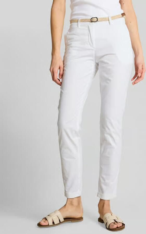 Tom Tailor regular fit chino van katoenmix met riem - Foto 2