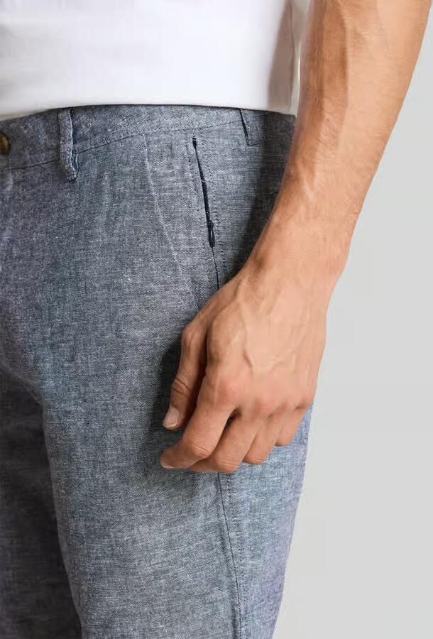 Tom Tailor regular fit chino van linnen-katoenmix