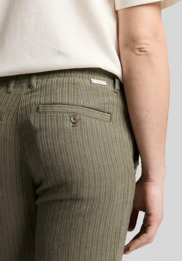 Tom Tailor regular fit chino van linnen-katoenmix