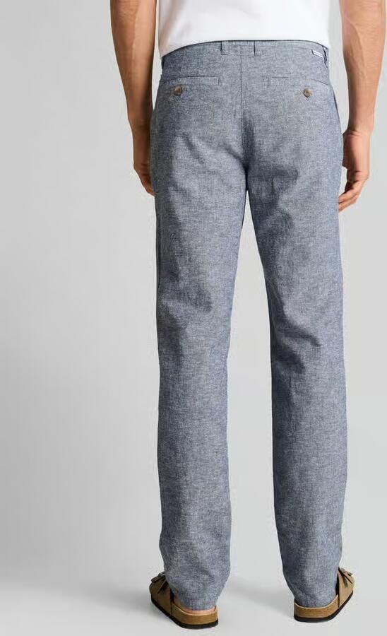 Tom Tailor regular fit chino van linnen-katoenmix