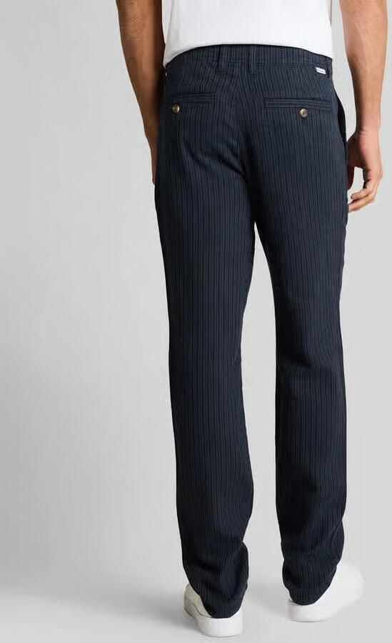 Tom Tailor regular fit chino van linnen-katoenmix