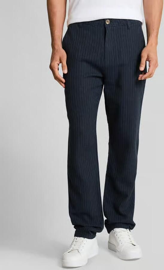 Tom Tailor regular fit chino van linnen-katoenmix - Foto 3