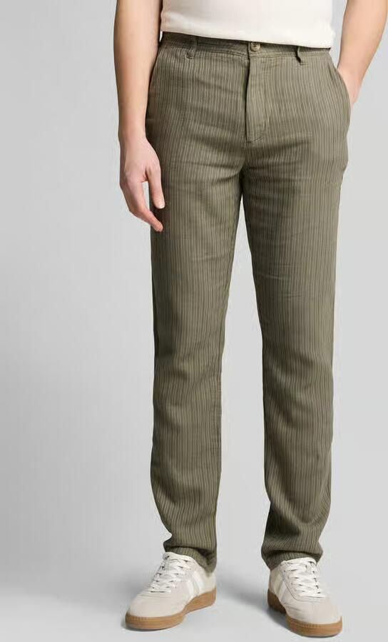 Tom Tailor regular fit chino van linnen-katoenmix - Foto 3
