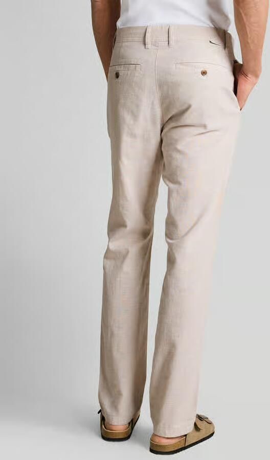 Tom Tailor regular fit chino van linnen-katoenmix - Foto 3