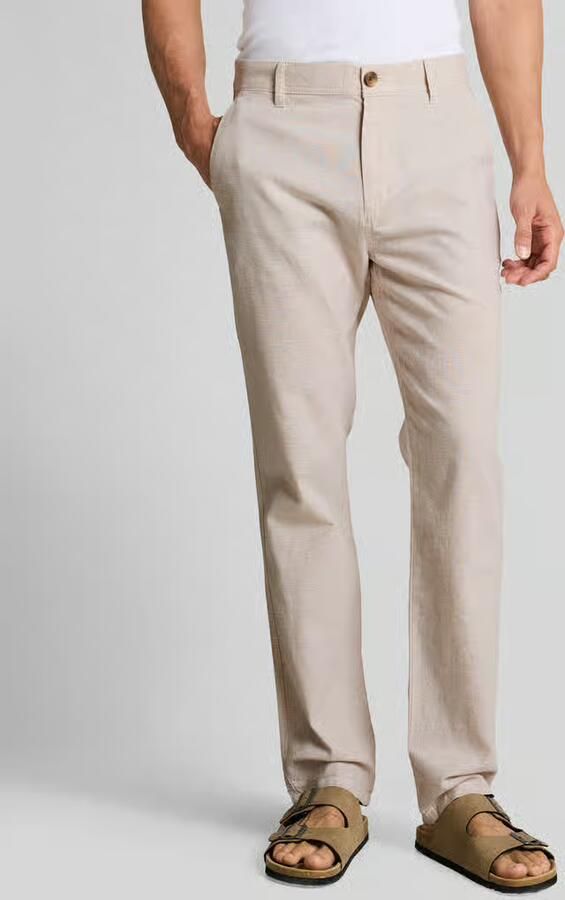 Tom Tailor regular fit chino van linnen-katoenmix - Foto 2