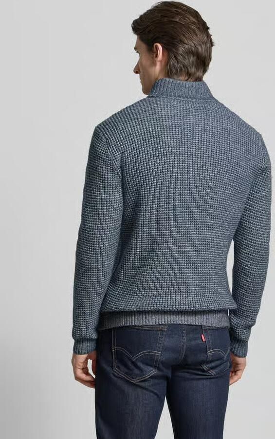 Tom Tailor Regular fit gebreid jack met wol