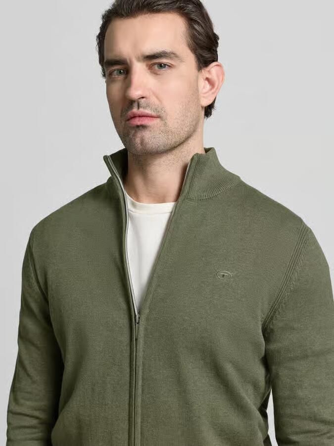Tom Tailor Regular fit gebreid jack van puur katoen - Foto 2