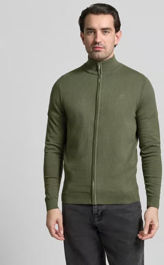 Tom Tailor Regular fit gebreid jack van puur katoen - Foto 2