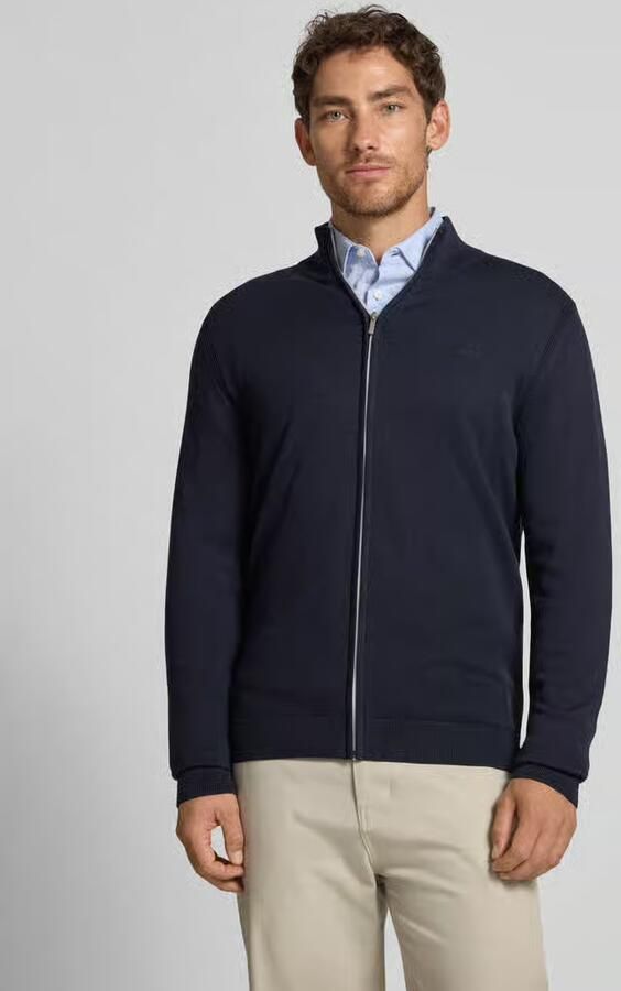 Tom Tailor Regular fit gebreid jack van puur katoen - Foto 2