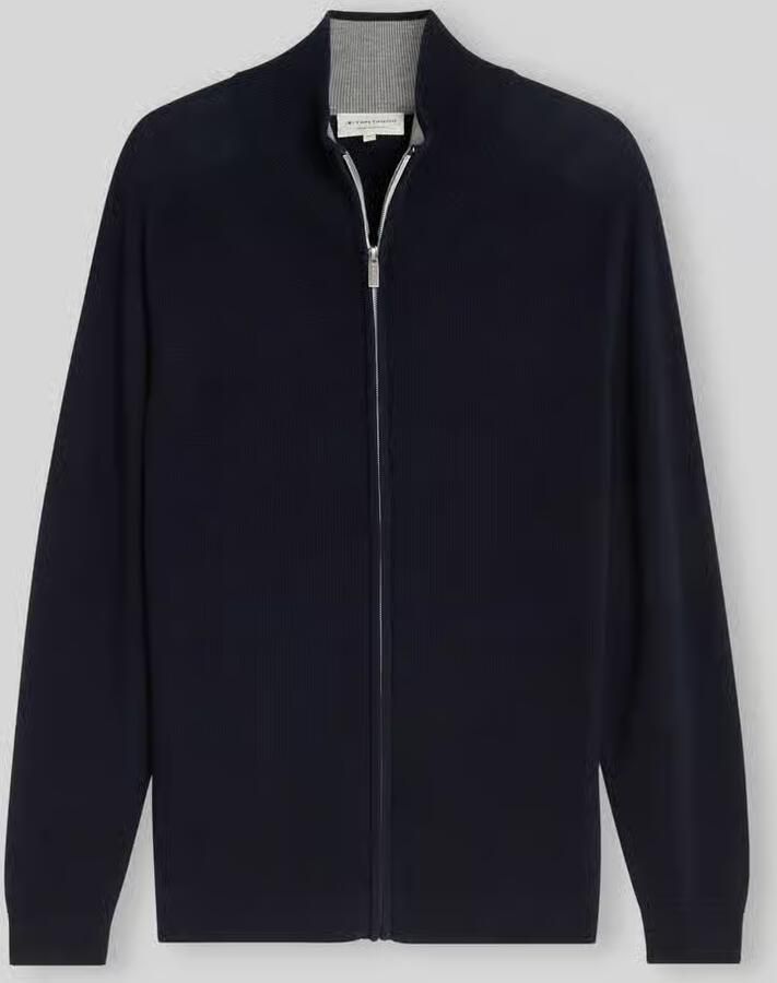 Tom Tailor Regular fit gebreid jack van puur katoen