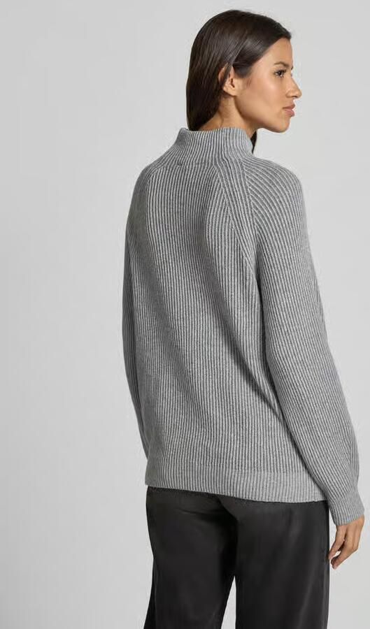 Tom Tailor Regular fit gebreide pullover van katoenmix met wol