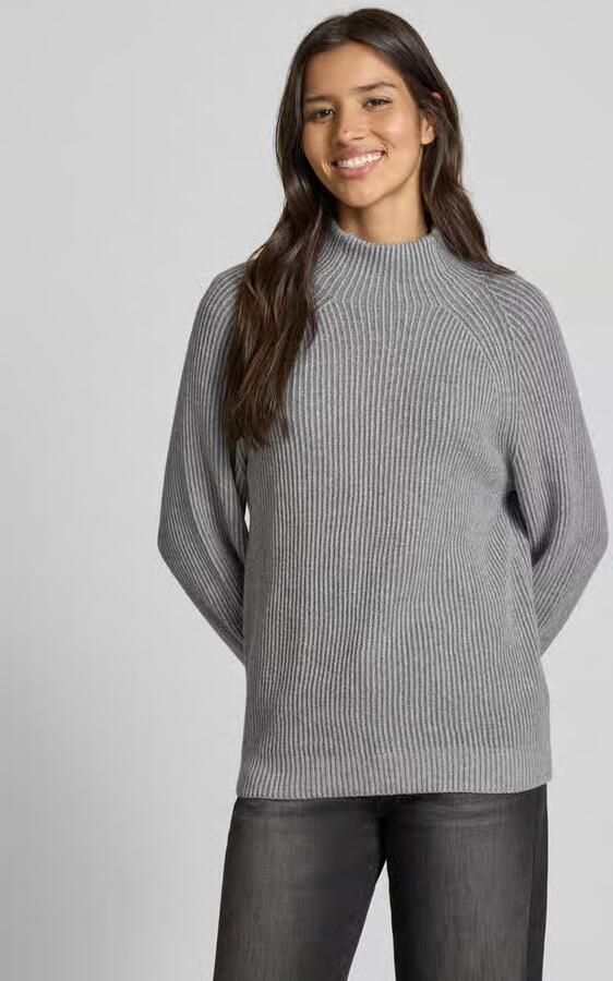 Tom Tailor Regular fit gebreide pullover van katoenmix met wol - Foto 2