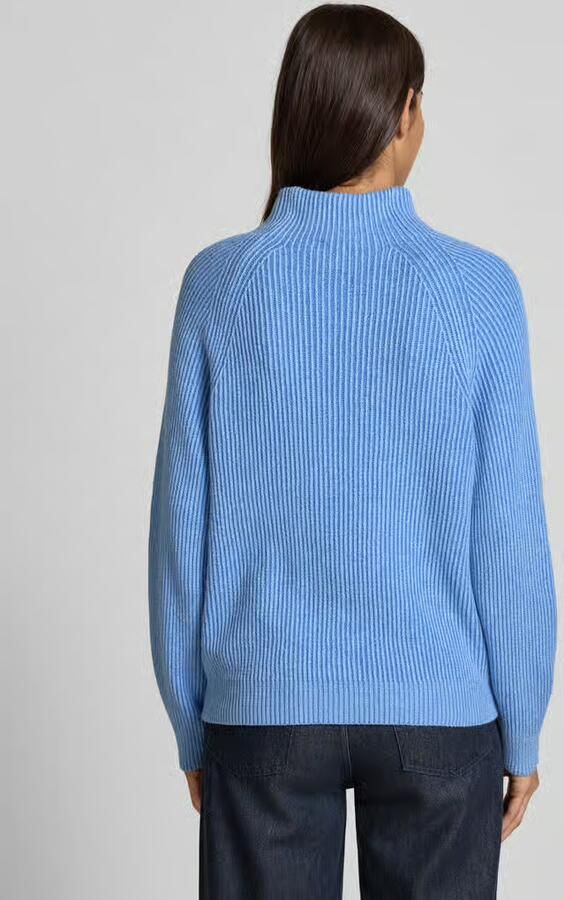 Tom Tailor Regular fit gebreide pullover van katoenmix met wol
