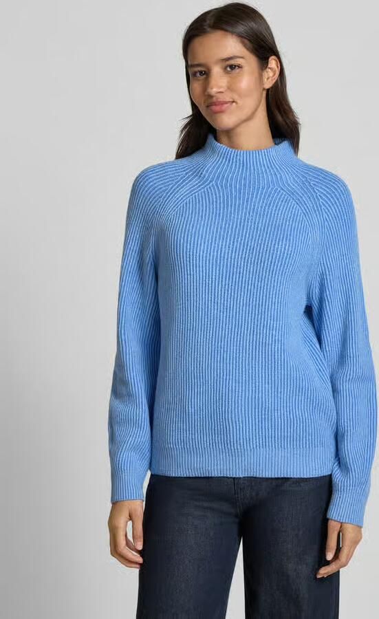 Tom Tailor Regular fit gebreide pullover van katoenmix met wol - Foto 2