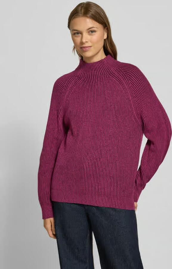 Tom Tailor Regular fit gebreide pullover van katoenmix met wol - Foto 3