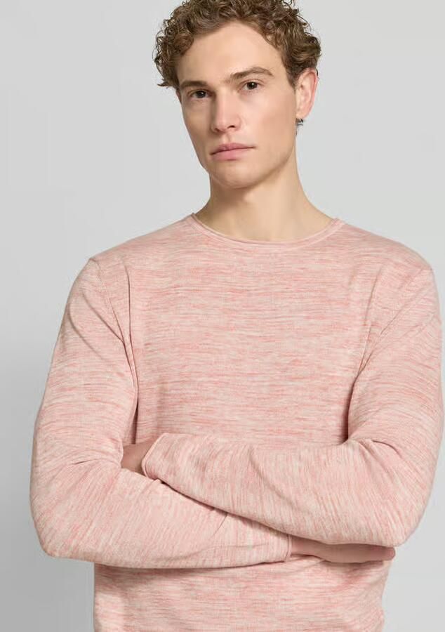 Tom Tailor regular fit gebreide pullover van katoenmix model space dye