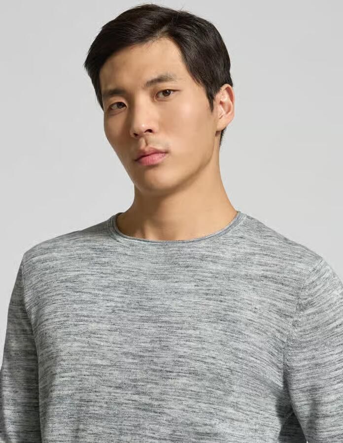 Tom Tailor regular fit gebreide pullover van katoenmix model space dye