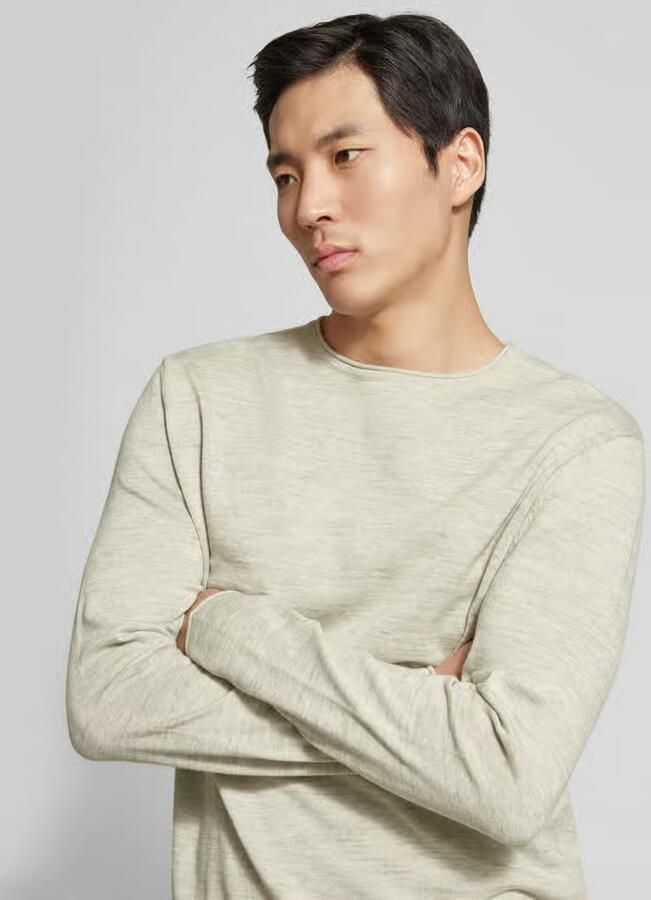Tom Tailor regular fit gebreide pullover van katoenmix model space dye