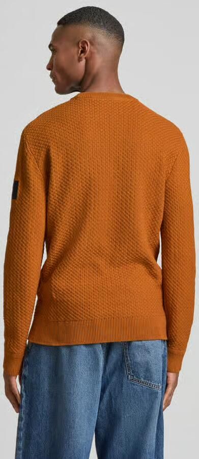 Tom Tailor Regular fit gebreide pullover van puur katoen met breipatroon