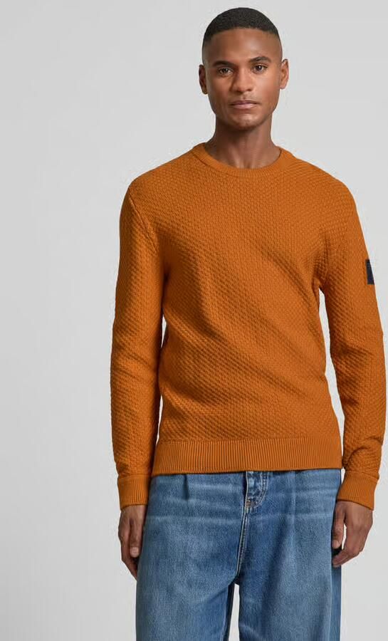 Tom Tailor Regular fit gebreide pullover van puur katoen met breipatroon - Foto 2