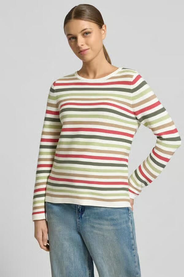 Tom Tailor Regular fit gebreide pullover van zuiver katoen - Foto 3