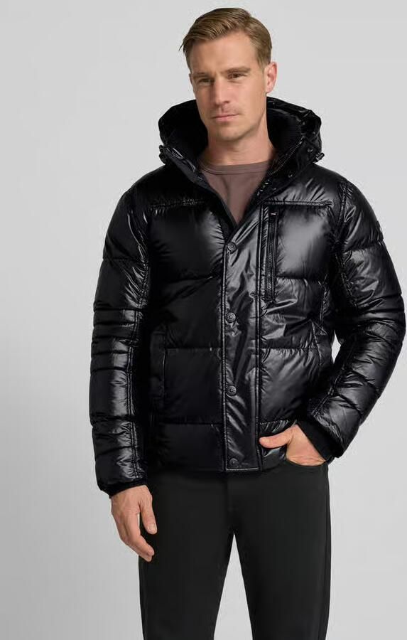 Tom Tailor Regular fit gewatteerd jack van ademend materiaal met afneembare capuchon - Foto 3