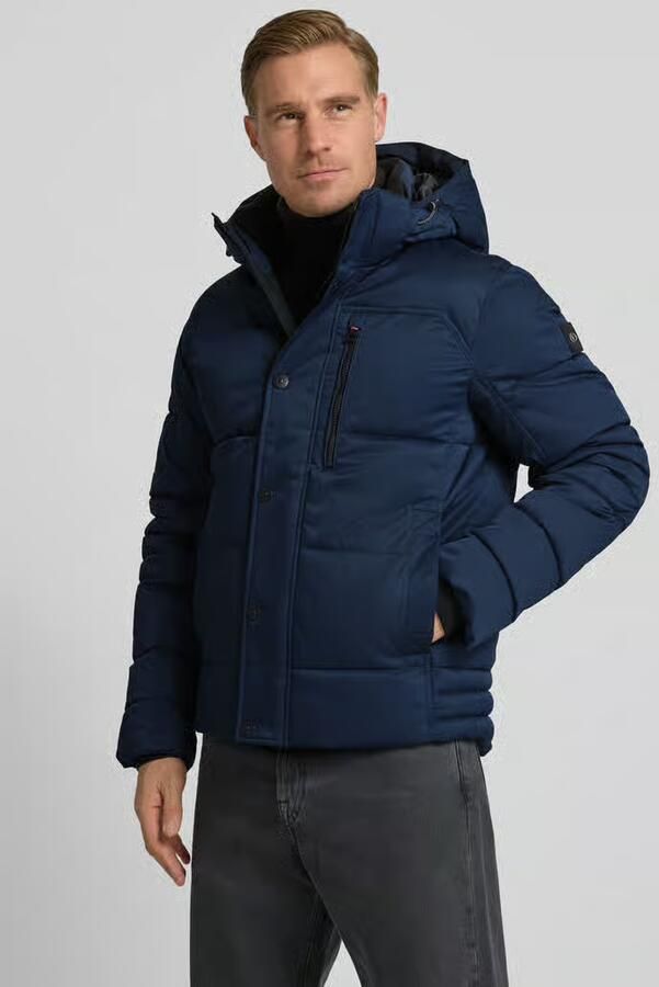 Tom Tailor Regular fit gewatteerd jack van ademend materiaal met afneembare capuchon - Foto 2
