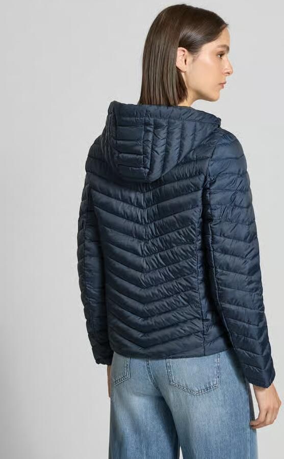 Tom Tailor Regular fit gewatteerd jack met capuchonkraag
