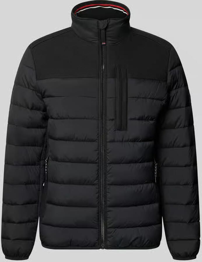 Tom Tailor Regular fit gewatteerd jack met elastische inzetten opzij