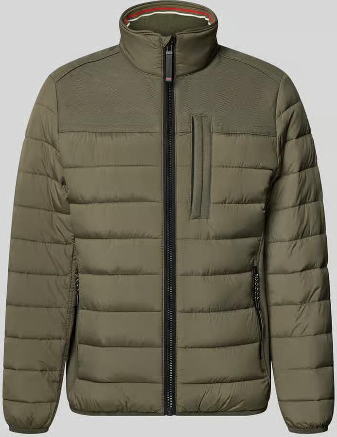 Tom Tailor Regular fit gewatteerd jack met elastische inzetten opzij