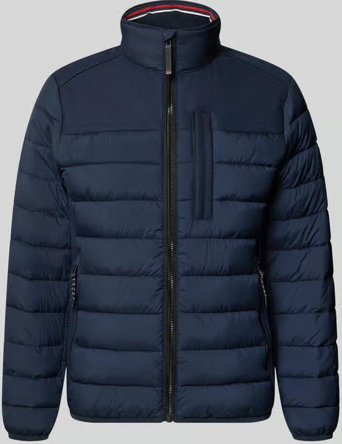 Tom Tailor Regular fit gewatteerd jack met elastische inzetten opzij
