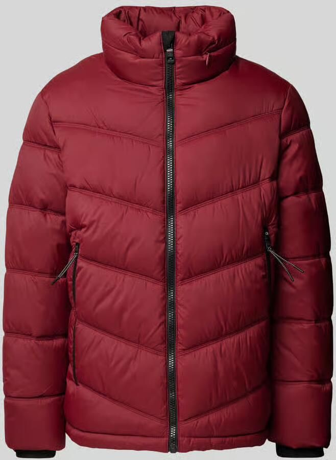Tom Tailor Regular fit gewatteerd jack met opbergbare capuchon