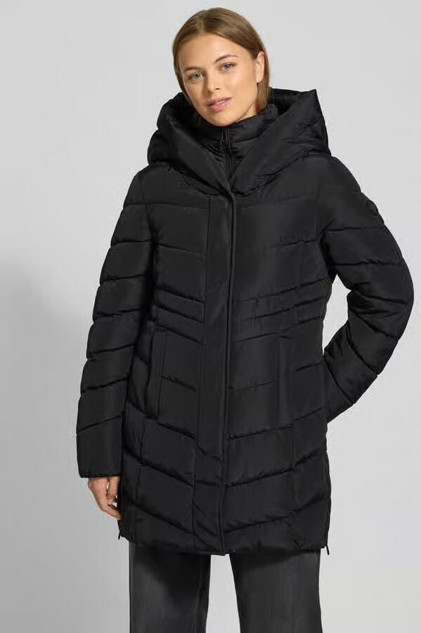 Tom Tailor Regular fit gewatteerde lange jas met capuchon - Foto 2