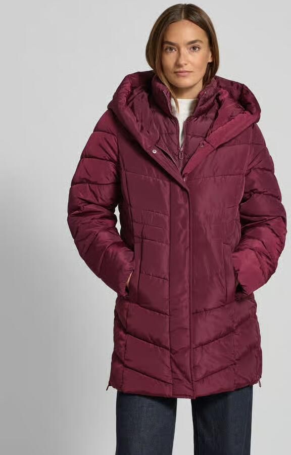 Tom Tailor Regular fit gewatteerde lange jas met capuchon - Foto 2