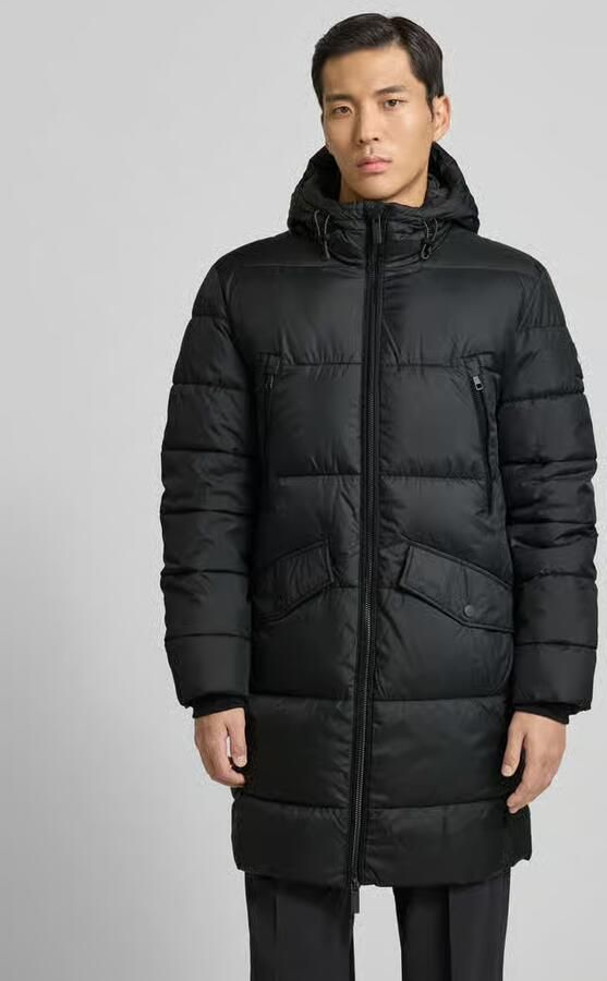 Tom Tailor Regular fit gewatteerde lange jas met capuchon - Foto 2