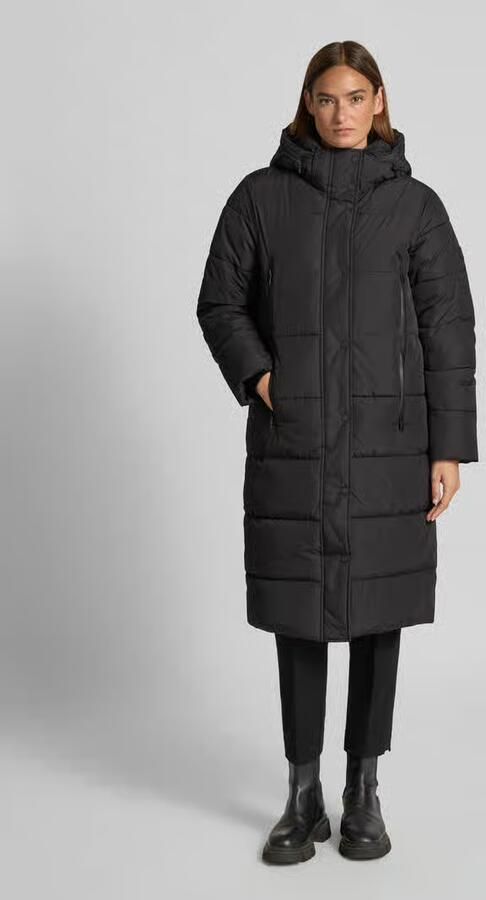 Tom Tailor Regular fit gewatteerde lange jas met dubbele ritszakken - Foto 6