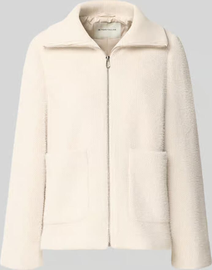 Tom Tailor Regular Fit jack met imitatiebont met platte kraag