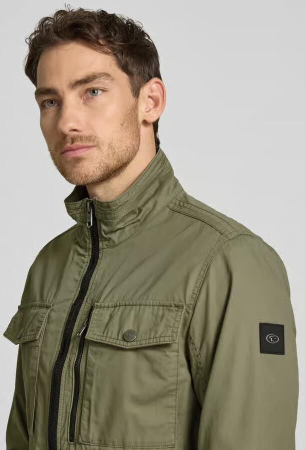 Tom Tailor Regular fit fieldjack van puur katoen met opgestikte borstzakken
