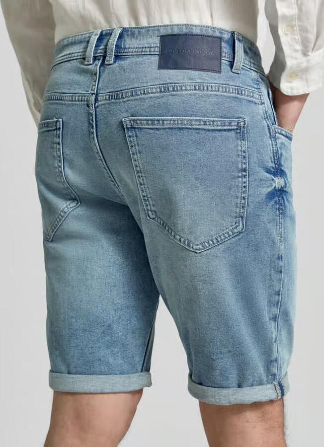 Tom Tailor regular fit jeans bermuda van katoenmix