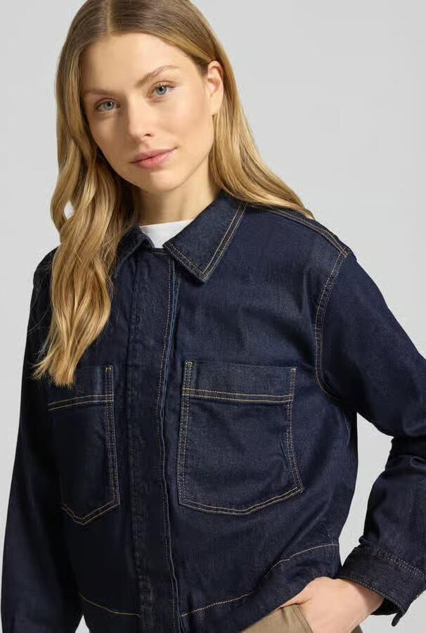 Tom Tailor regular fit jeansjack van katoenmix