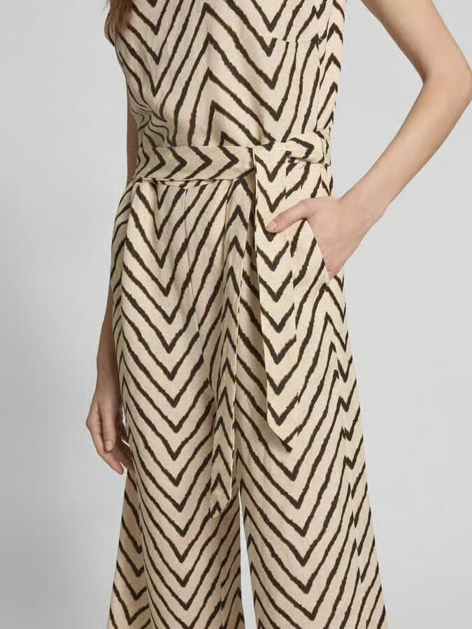Tom Tailor Regular fit jumpsuit met strikceintuur