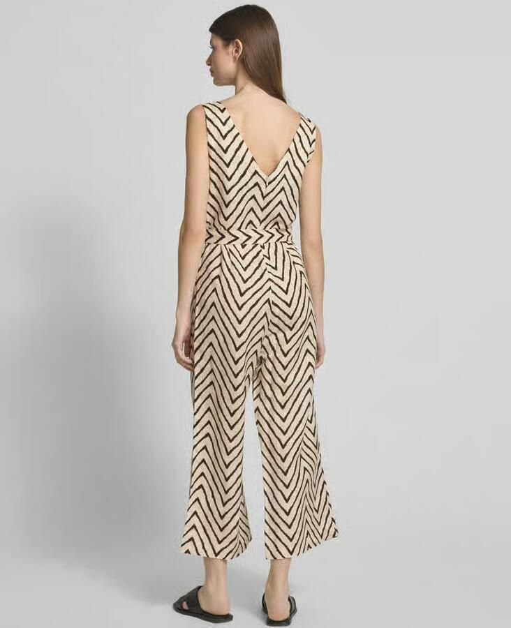 Tom Tailor Regular fit jumpsuit met strikceintuur